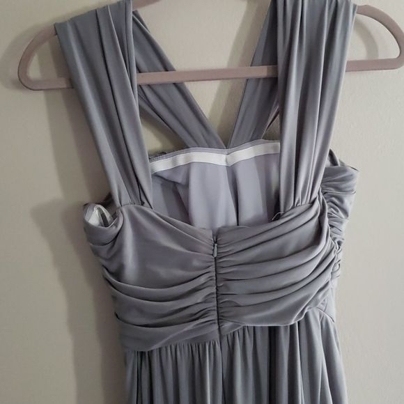 JENNY Yoo Gray Formal Cocktail Dress - Picture 5 of 7